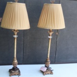 PR. OF BRASS BUFFET LAMPS