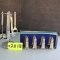 BAR SET AND PEWTER SALT/ PEPPERS