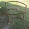 GLASS TOP BRASS TABLE