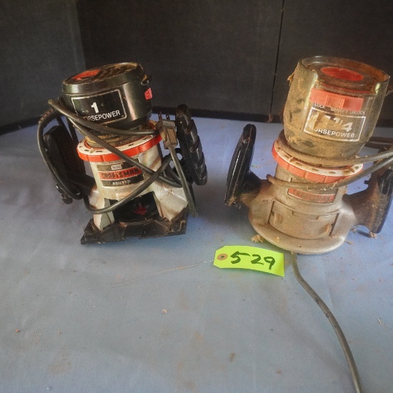 2 CRAFTSMAN ROUTERS 1 HP & 1-1/4 HP