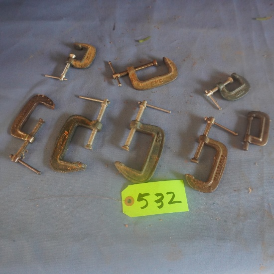 8 SMALL C CLAMPS
