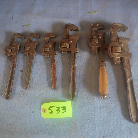 6 PIPE WRENCHES