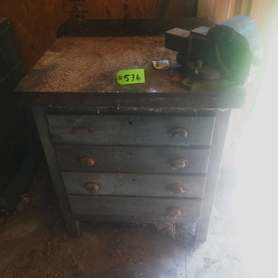 5" Vise On Cabinet