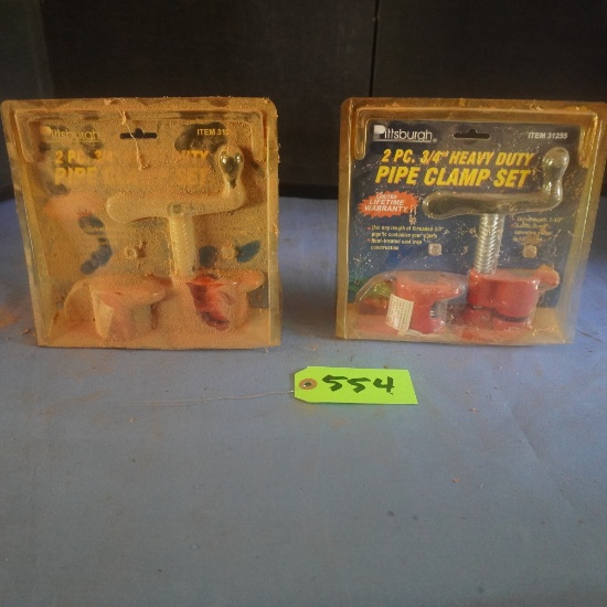 2 PC. 3/4 HEAVY PIPE CLAMP SETS