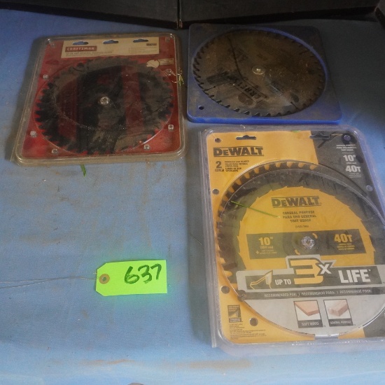 3 NEW SAW BLADES CRAFTSMAN 10" AND DEWALT 10"