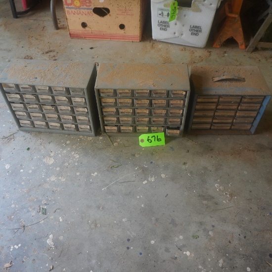 3 MISC. NUTS AND BOLTS BINS
