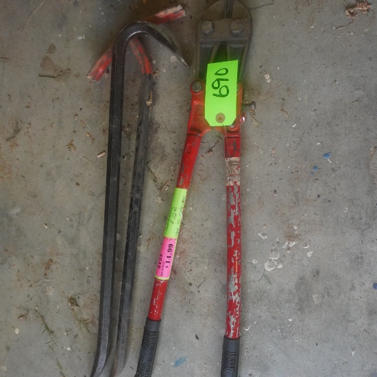 24" BOLT CUTTERS, PRY BARS