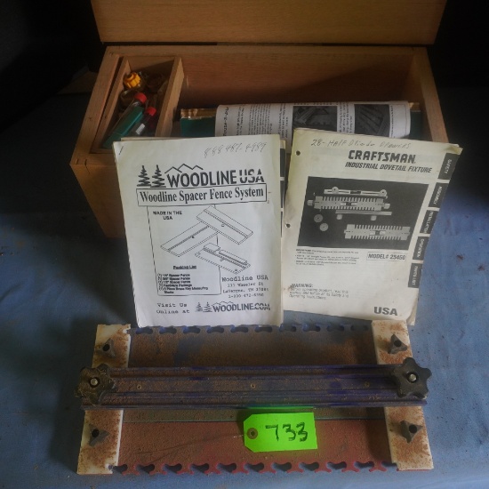 WOODLINE SPACER FENCE, CRAFTSMAN DOVETAIL FIXTURE W/ ATTACHMENTS