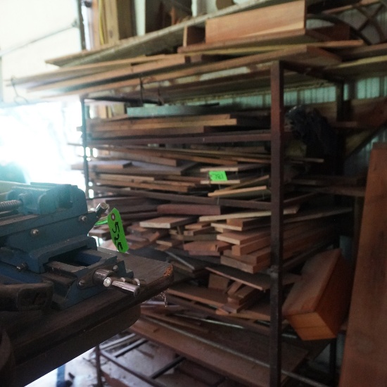 Lumber On Metal Rack