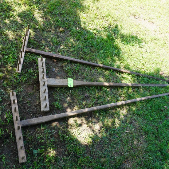 3 Old Homemade Rakes