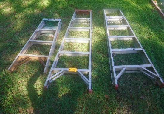 LADDERS- WERNER & ALL AMERICAN 4 FT - 8 FT. WRNER IS BROKEN , EXTENSION LADDER IS ONLY HALF