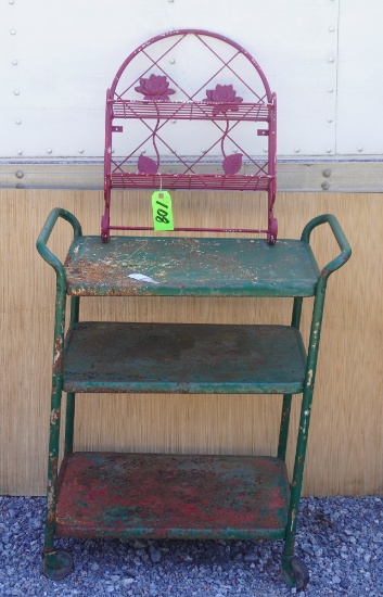 Metal Cart And Rack 34 X 28