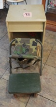 SIDE TABLE, FISHING CHAIR & STOOL