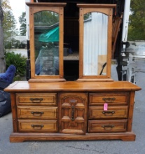 DRESSER W/ TWIN MIRRORS