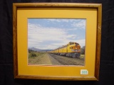 Framed and matted print Union Pacific 18x16