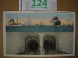 Vintage RR Postcard Pennsylvania RR Tunnel under Hudson River NYC