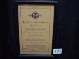 Framed advertisement Texas & Pacific RR 9x7