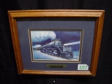 Framed and matted print Union Pacific RR “Big Boy”1941