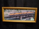 Framed print Union Pacific #8120 & #8111 Locomotives 15x7