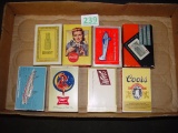 Playing card lot Coca Cola, American Airlines, Schlitz, Miller, Coors, 1934 Chicago Worlds Fair