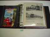 Notebook full of time tables, menus, scenic guides, RR information 18 pics