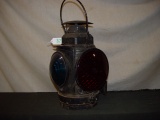 RR caboose lantern 1 red 3 blue lenses