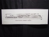 Framed print Union Pacific “BigBoy” 4-8-8-4 36x12