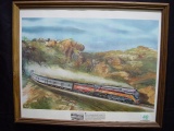 Framed print Southern Pacific “Gray Plus Orange And Red” 22x18