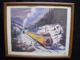Framed print Union Pacific First Streamliner M-10000 22x18