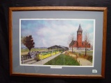 Framed and matted print C & NW-400 Circa 1952 Milwaukee WI Al Bertram 32x24