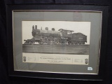 Framed and matted print L.S. & M.S. The Largest Passenger Locomotive 32x24