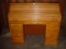 Contemporary oak S roll top desk. Local pickup only 2 pics 55x45x24
