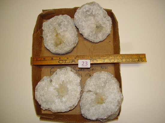 Quartz geodes from Fox River near Wayland MO