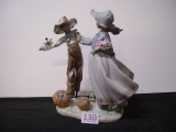 Signed Lladro No. 5.385 “Damisela y espantapajaros” porcelain figurine in original box 3 pics