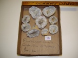 Fluorescent quartz geodes from Miller Quarry Hamilton IL