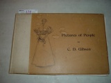 Book “Pictures of People” by C.D. Gibson 1894 well read binding weak as-is