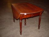 Walnut 5 leg double drop leaf table 2 pics local pickup only