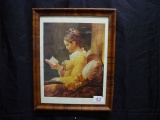 Framed print in wood frame 14x11