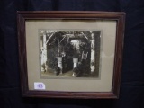 Framed print in wood frame 14x12