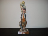 Signed Giuseppe Armani Capodimonte Pensive Clown figurine 2 pics