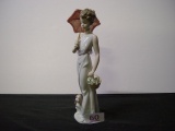 Signed Lladro No. 7617 “Garden Classic” porcelain figurine in original box 3 pics