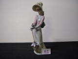 Signed Lladro No. 7618 “Garden Song” porcelain figurine in original box 3 pics