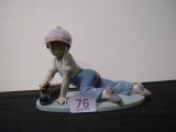 Lladro No. 07619 “All Aboard” porcelain figurine in original box 3 pics