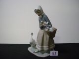 Lladro No. 4.568 “Pastorcita con patos” porcelain figurine in original box 3 pics