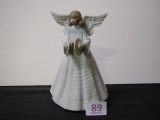 Lladro No. 05876 “Angelic Cymbalist” porcelain figurine in original box 3 pics
