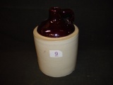 Stoneware shoulder jug 9” high