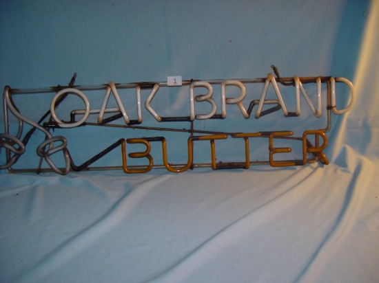 Rare Vintage "Oak Brand Butter" Neon Light