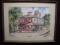 Framed and matted water color painting “Galena Illinois” by H. Oliver 26x20