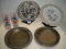 Freeport Lincoln Douglass Debate plate 1958, Crisco advertising pie tin and others