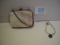 Mother of Pearl purse and heart necklace 3 pics